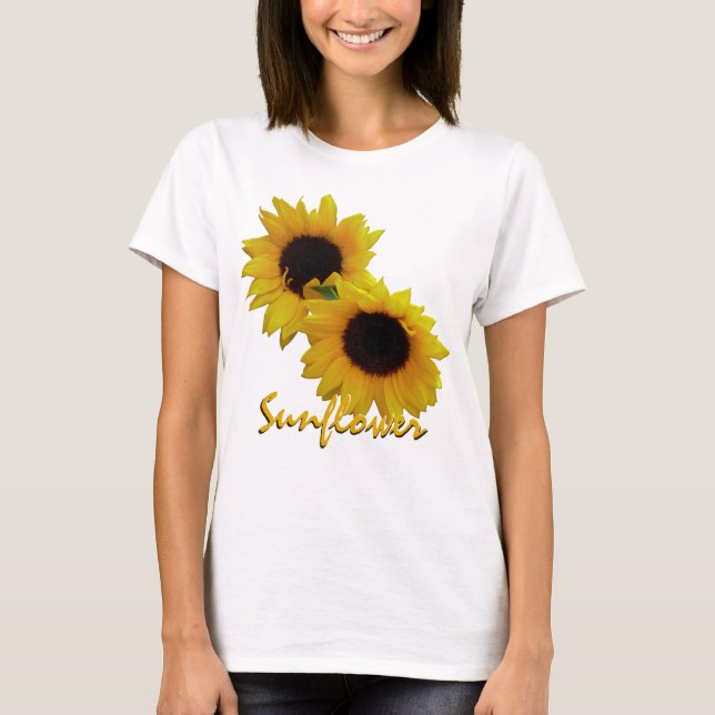 Camisetas girasoles de mujeres Personalizado Shirt (Anverso)