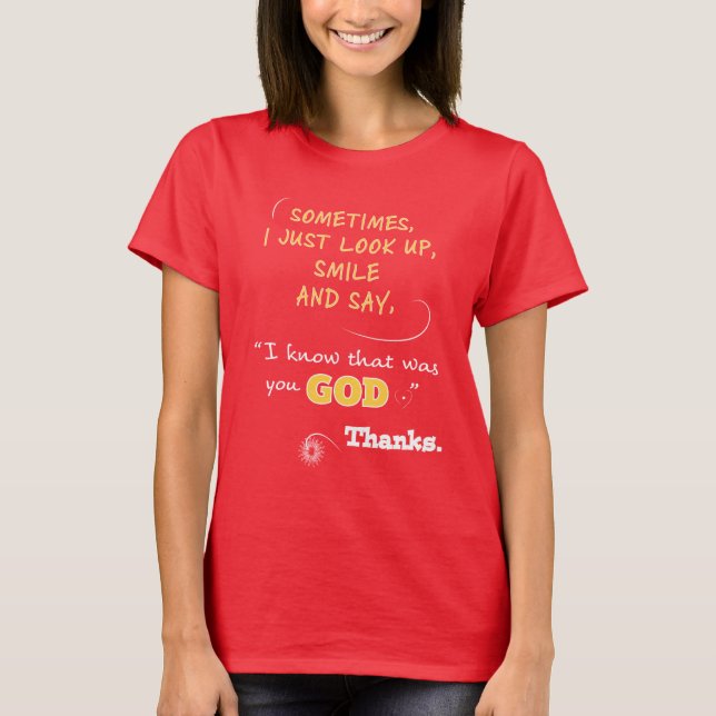 Camisetas Gracias a Dios Mujer Cristiana Tees (Anverso)
