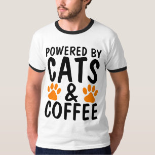 Camisetas Graciosas Cat, CAFÉ y Camiseta CAT POWER