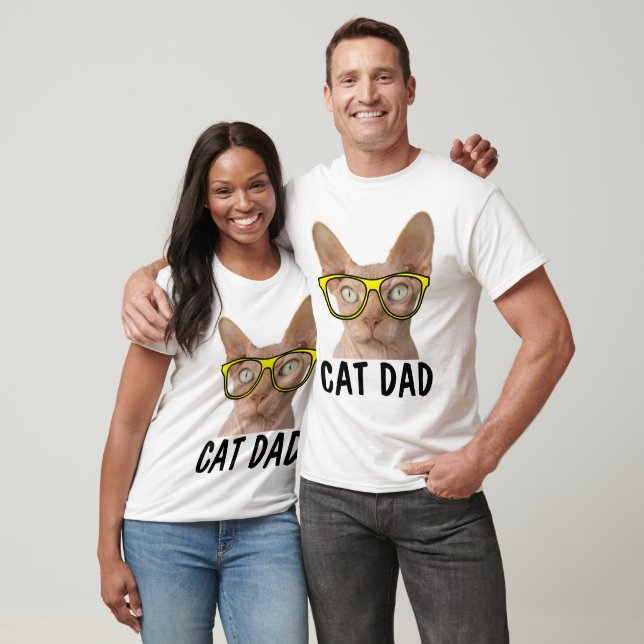 Camisetas graciosas CAT DAD SPHYNX (Unisexo)