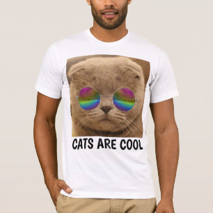 Camisetas Graciosas Cat, LOS GATOS SON GUAY