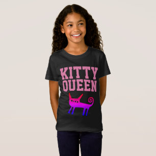 Camisetas Graciosas Cat para niños chicas, KITTY Q