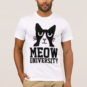 Camisetas Graciosas Cat, UNIVERSIDAD MEOW
