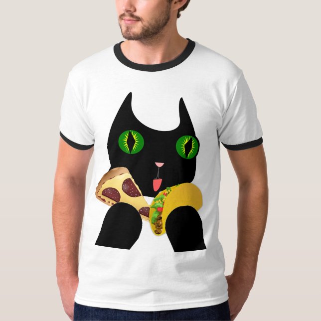 Camisetas graciosas de TACO Y PIZZA CAT (Anverso)