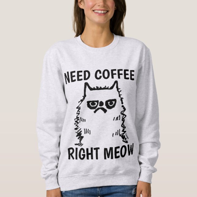 Camisetas Graciosas para Gato de Café Grumpy Cat (Anverso)