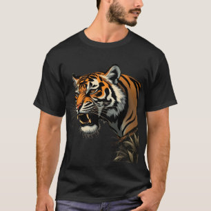 Camisetas Gráficas de Cara de Tigre Hombres Mujere