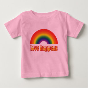 Camisetas gráficas del bebé gay - orgullo