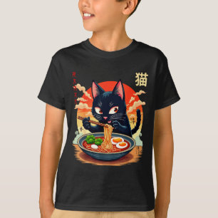 Camisetas Gráficas Japonesas Divertidas de Gato An