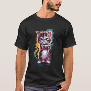Camisetas Gráficas Regalo Felino Gato Enfadado Ama