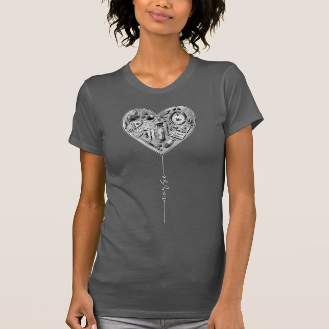 Camisetas Gráficas Retro de Enfermera de Diálisis  (Anverso)