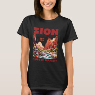 Camisetas Gráficas Zion National Park Acantilados