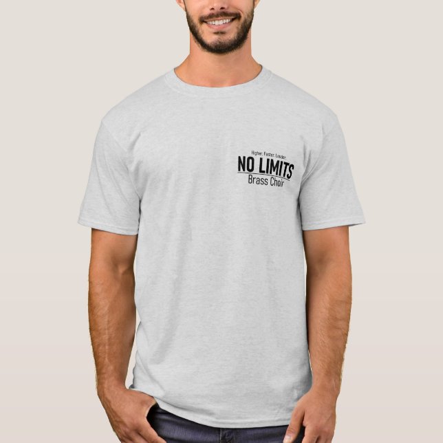 Camisetas grises no limites (Anverso)