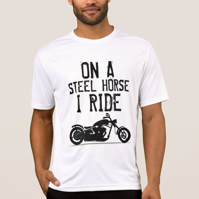 Camisetas Guay Biker, STEEL HORSE I RIDE T-Shirt (Anverso)