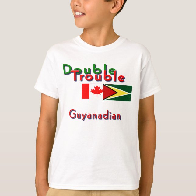 Camisetas guyanesas-canadianas de doble problema (Anverso)