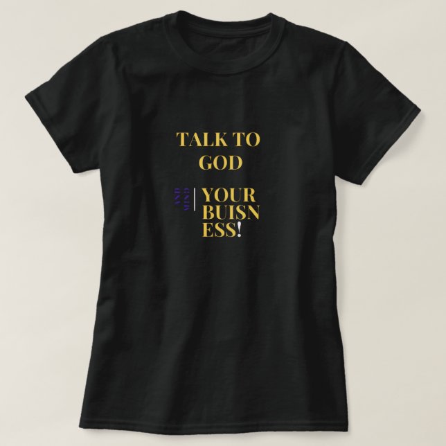 camisetas hablar con Dios (Diseño del anverso)