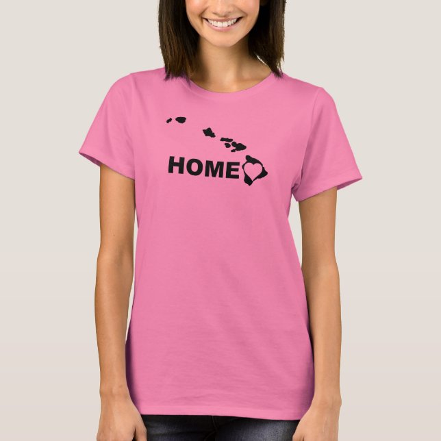 Camisetas Hawaii Hogar Lejos Del Estado (Anverso)