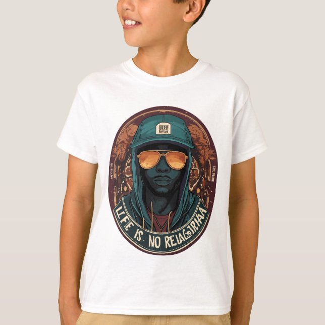 Camisetas impresas de diseño facial para niños (Anverso)