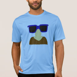 Camisetas incógnito del bigote y de los vidrios