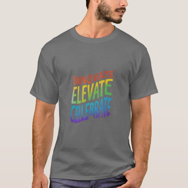 Camisetas INNOVATE ELEVATE CELEBRATE Hombres (Anverso)