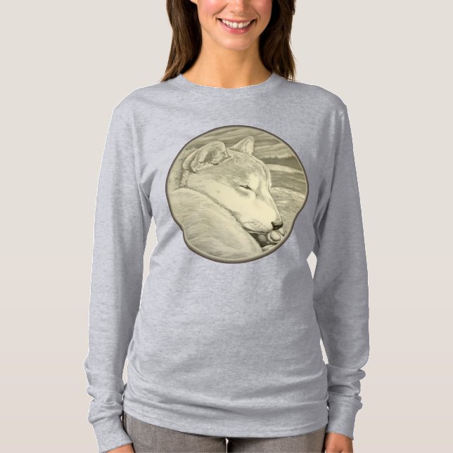 Camisetas Inu de Shiba  Lady's Dog Lover Plus Size