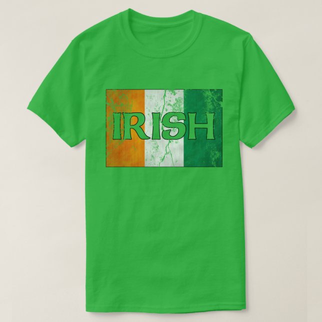 Camisetas irlandesas de la bandera (apenadas) (Diseño del anverso)