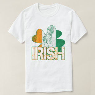 Camisetas irlandesas de la bandera del trébol