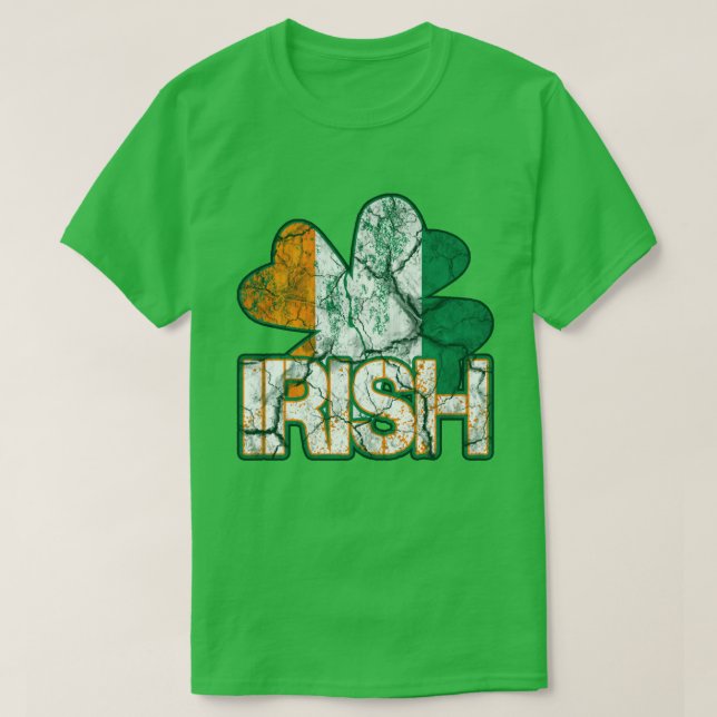 Camisetas irlandeses de la bandera de Shamrock (co (Diseño del anverso)