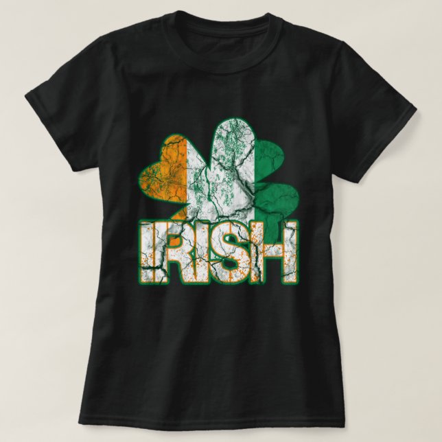 Camisetas irlandeses de la bandera de Shamrock (co (Diseño del anverso)