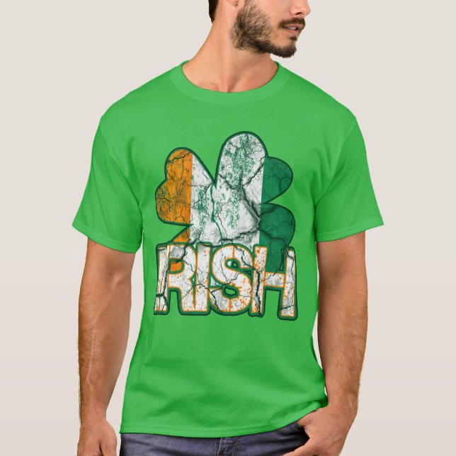 Camisetas irlandeses de la bandera de Shamrock (co (Anverso)