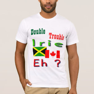 Camisetas jamaiquinas-canadienses con doble proble