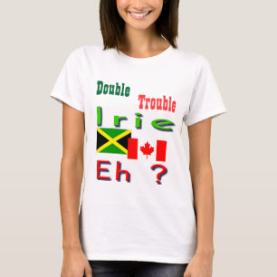 Camisetas jamaiquinas-canadienses con doble proble