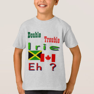 Camisetas jamaiquinas-canadienses con doble proble