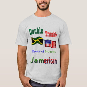Camisetas jamaiquino-americanas de doble problemas