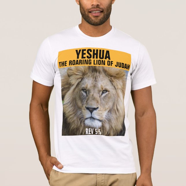 CAMISETAS JUDÍAS MESSIANAS, LEÓN ROSANDO YESHUA (Anverso)
