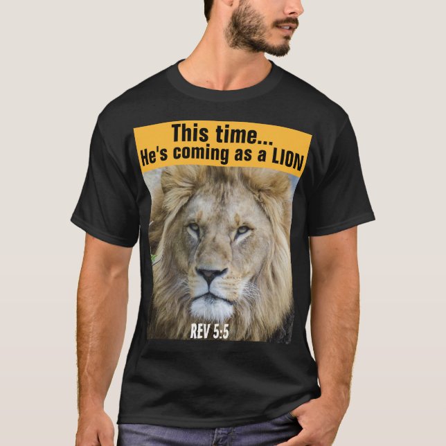 CAMISETAS JUDÍAS MESSIANAS, YESHUA ROARING LION SL (Anverso)