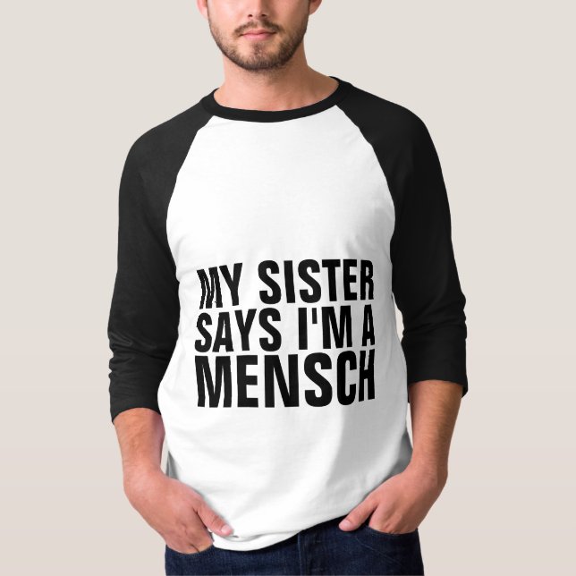 Camisetas judías para Brother, MENSCH (Anverso)