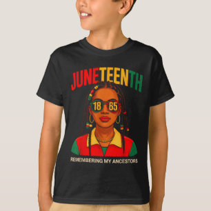Camisetas Juneteenth Mujeres Pelo Locd Recordando