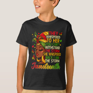 Camisetas Juneteenth Mujeres Soy La Tormenta Negra