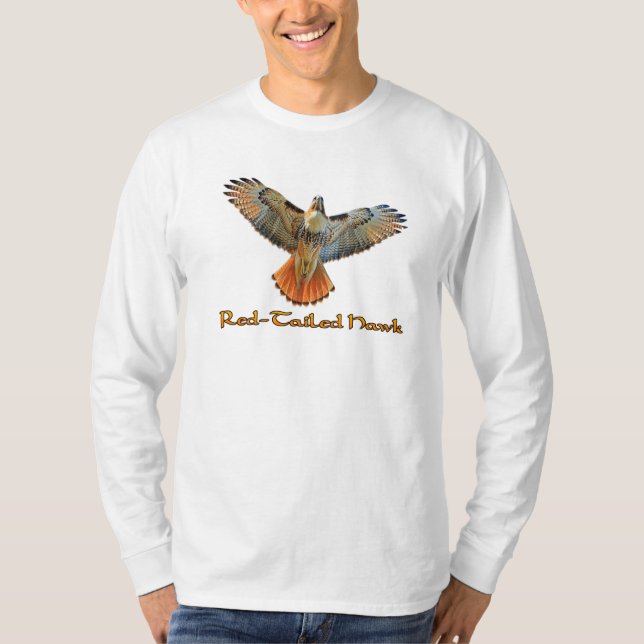 Camisetas largas de halcón de cola roja (Anverso)