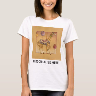 Camisetas ligeras para mujer: jirafa de carrusel