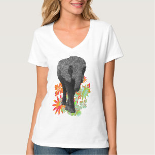 Camisetas lindas del elefante del Hippie