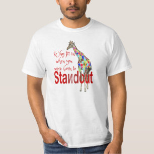 Camisetas lindas destacadas del giraffee