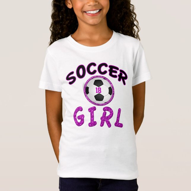 Camisetas lindas personalizadas del fútbol para (Anverso)