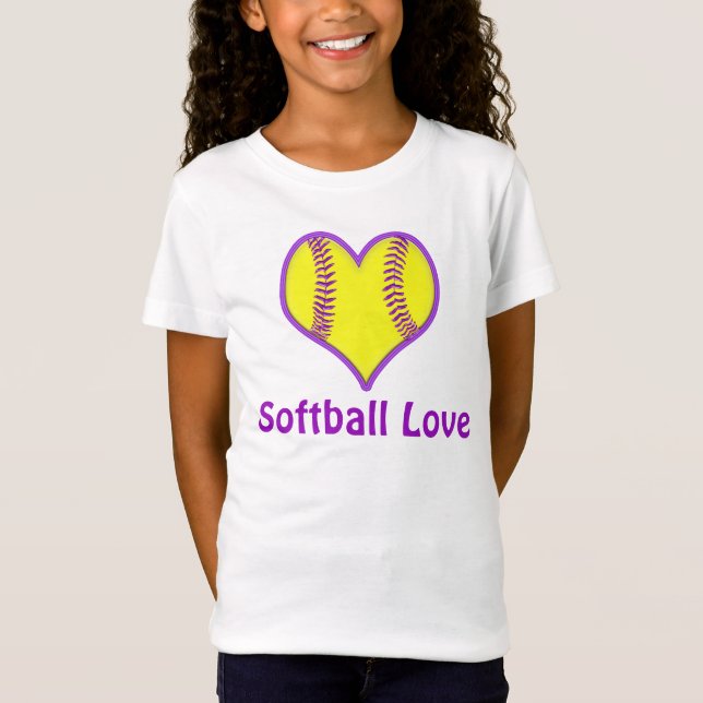 Camisetas lindo adaptable del softball para los (Anverso)
