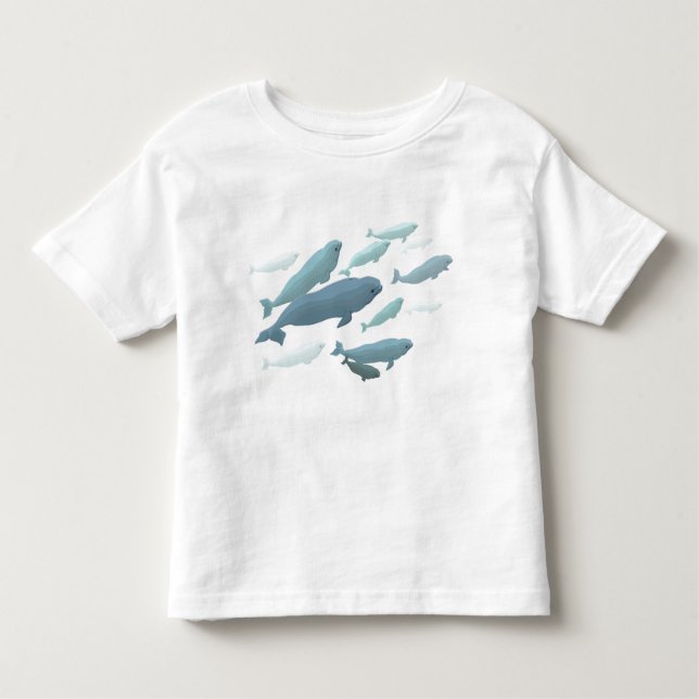 Camisetas lindo del arte de la ballena de la (Anverso)