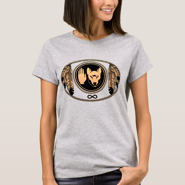 Camisetas Lobo de las Primeras Naciones del Orgull (Anverso)