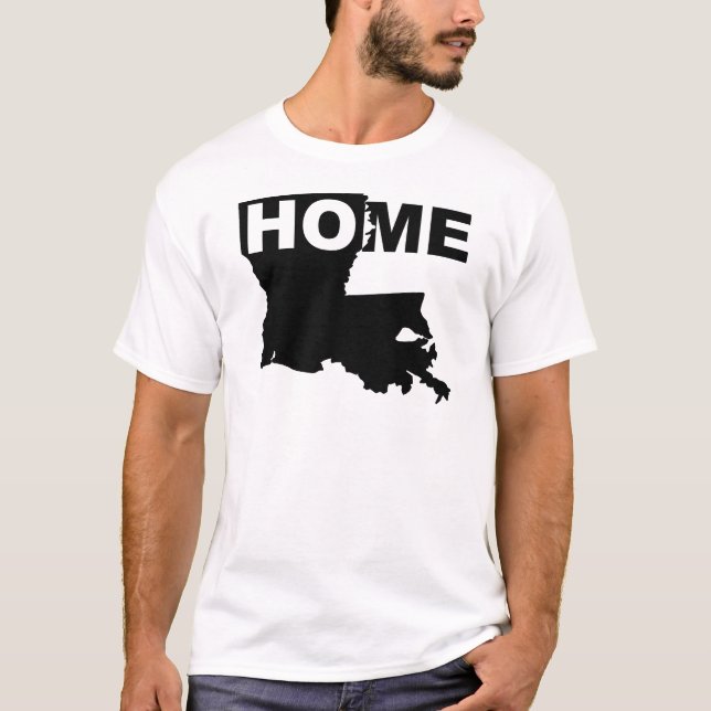 Camisetas Louisiana Hogar Lejos del Estado (Anverso)
