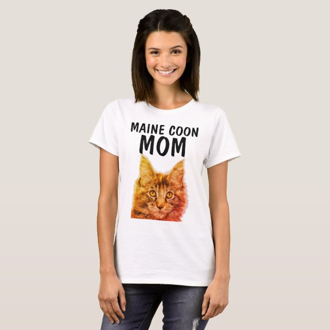 Camisetas MAINE COON CAT MOM (Anverso completo)