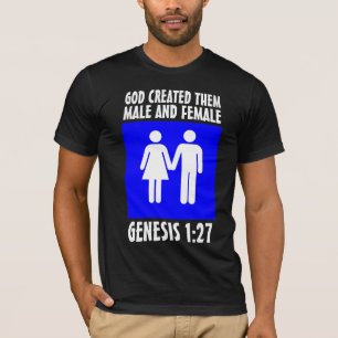 Camisetas MALE AND FEMALE CHRISTIAN GENESIS 1:27