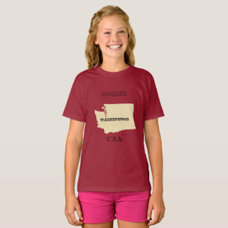Camisetas - Mapa de Washington con nombre de ciuda